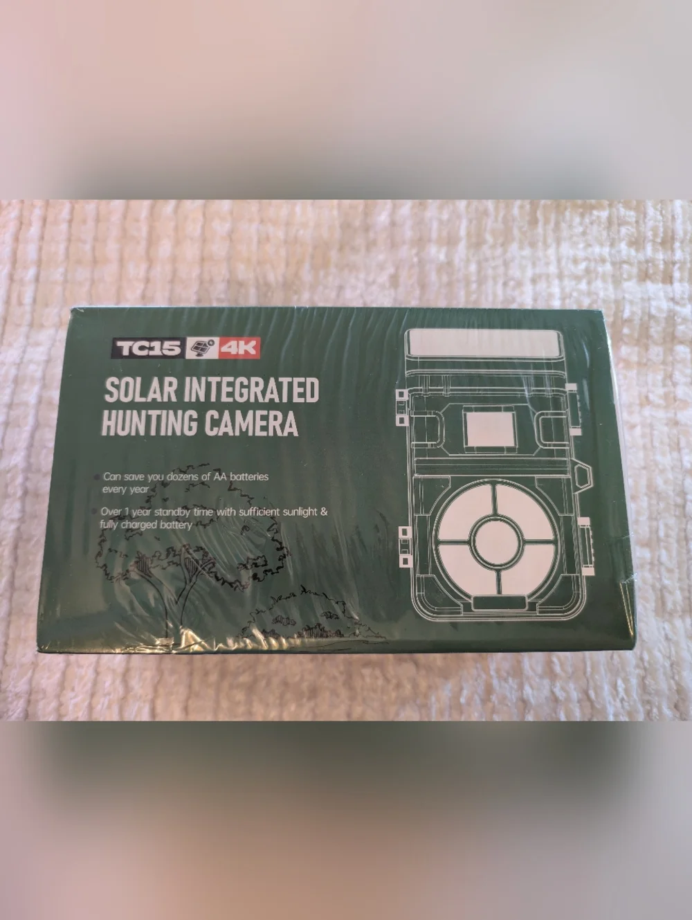 Solar Integrated Hunting Camera TC15 4K - Green
